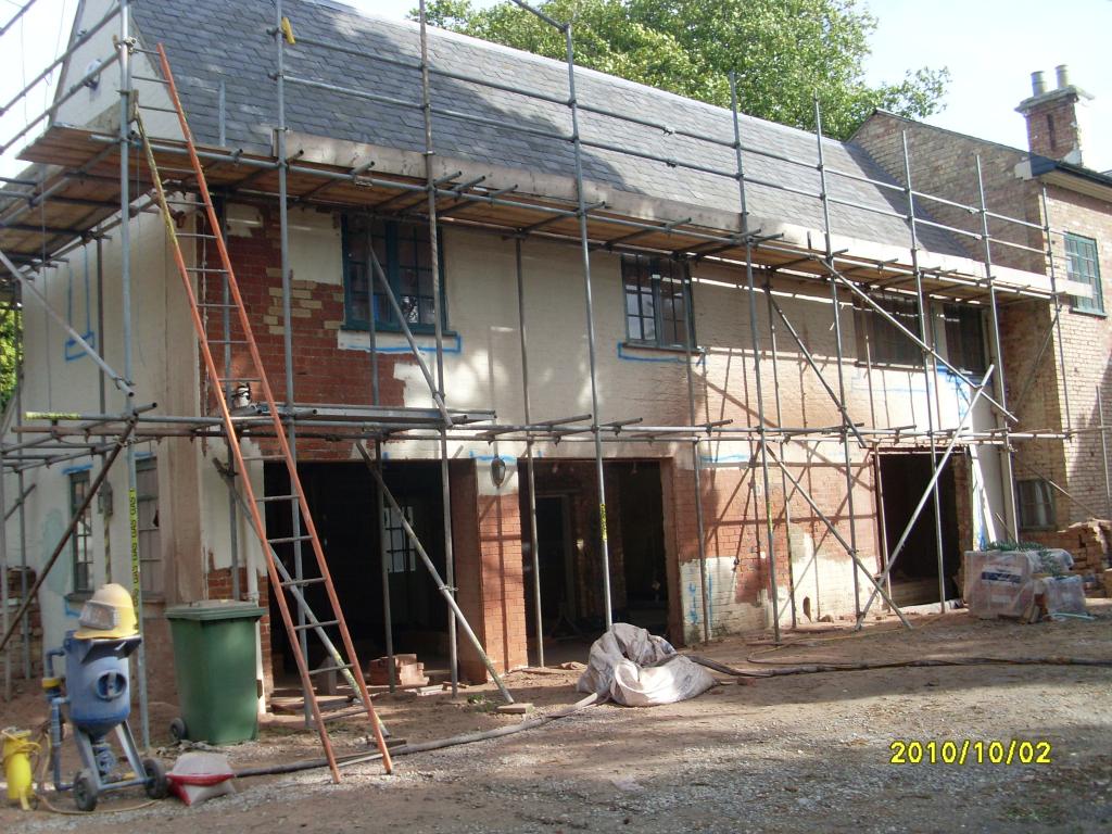 Outbuildings in progress of Sand Blasting Nottingham